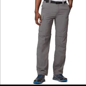 Mens Columbia Silver Ridge Light Gray Convertible Pant‎ Pants 42" x 34"